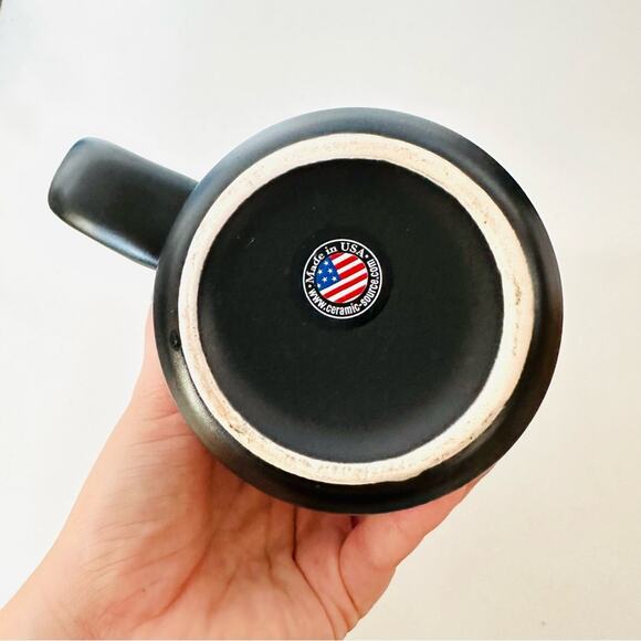 NEW BONES Matte Black Ceramic Skeleton Army of Hot Chocolate Oversized Large Mug - Picture 6 of 7